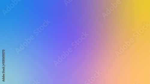Smooth colorful gradient background. Purple, blue, yellow