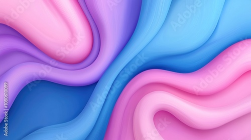 An abstract wave pattern in vibrant pink and blue shades, creating a fluid and dynamic visual experience perfect for modern design applications.
