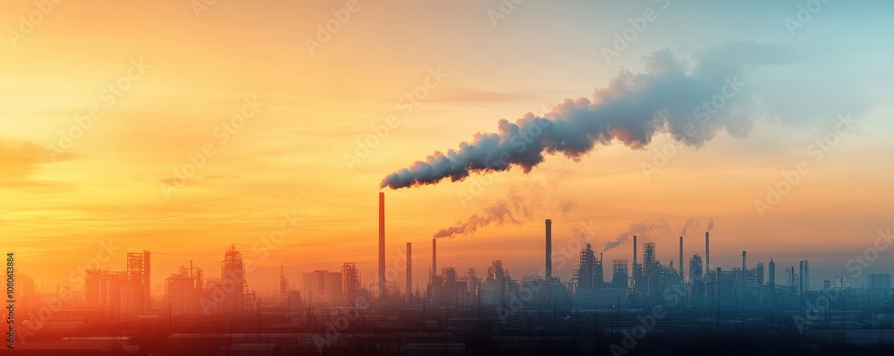 Digital overlay of pollutants in industrial zone environmental protection toxic chemicals visualization urban landscape analytical perspective Digital overlay of pollutants in industrial zone environmental protection toxic chemicals visualization urban landscape analytical perspective