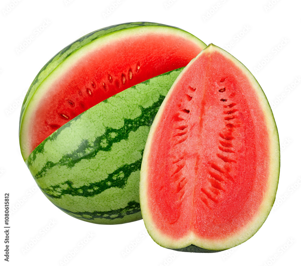 Watermelon isolated on white with clipping path Watermelon isolated on white with clipping path