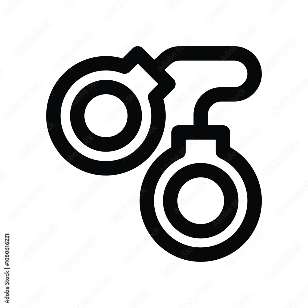 handcuff icon. vector line icon for your website, mobile, presentation, and logo design. handcuff icon. vector line icon for your website, mobile, presentation, and logo design.
