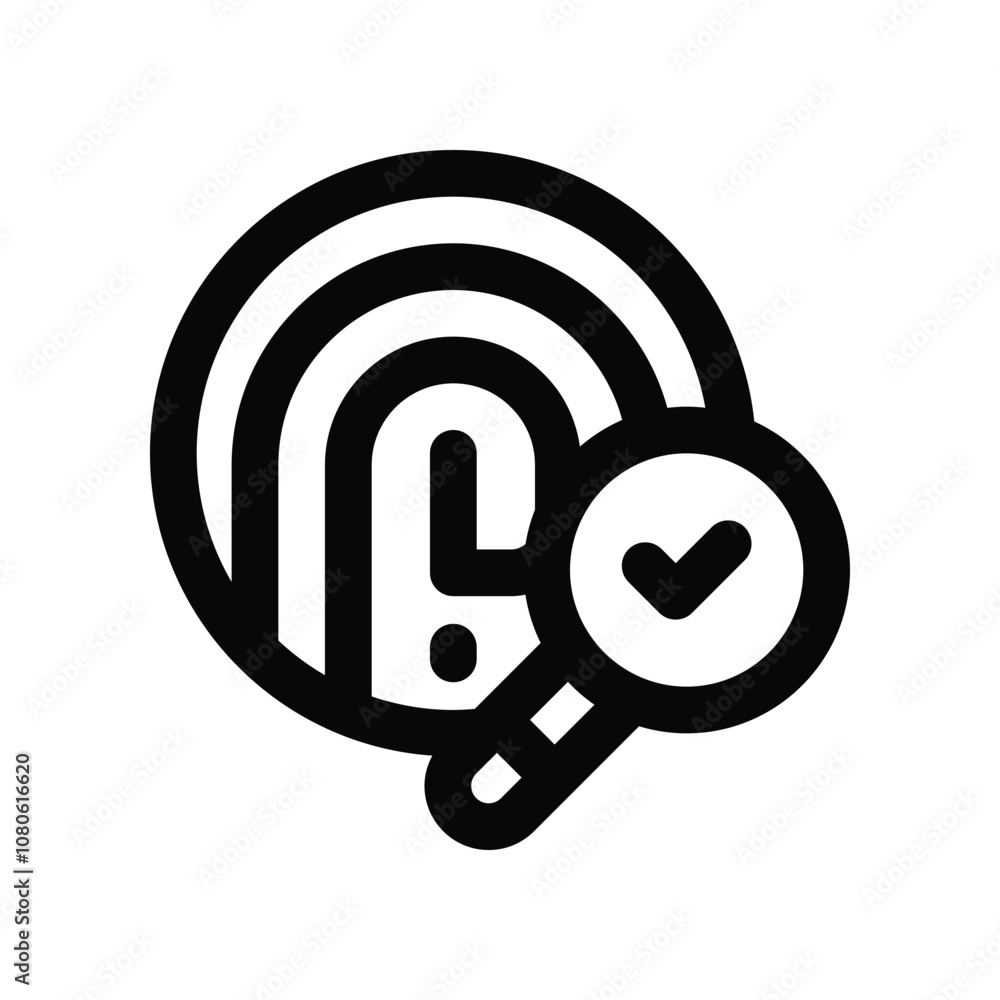 fingerprint icon. vector line icon for your website, mobile, presentation, and logo design. fingerprint icon. vector line icon for your website, mobile, presentation, and logo design.