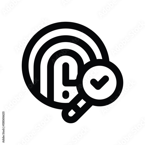 fingerprint icon. vector line icon for your website, mobile, presentation, and logo design.