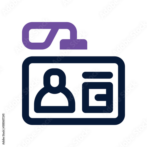 id card icon. vector dual tone icon for your website, mobile, presentation, and logo design.