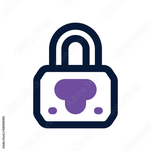 padlock icon. vector dual tone icon for your website, mobile, presentation, and logo design.