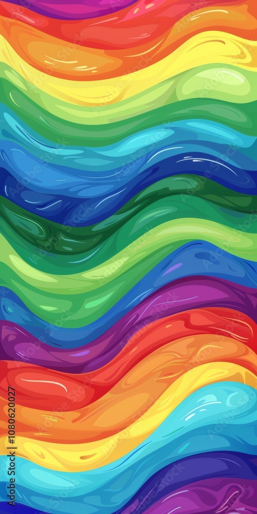Colorful abstract rainbow wave pattern symbolizing pride, diversity, and inclusivity. Perfect for LGBTQ celebrations and events. Colorful abstract rainbow wave pattern symbolizing pride, diversity, and inclusivity. Perfect for LGBTQ celebrations and events.