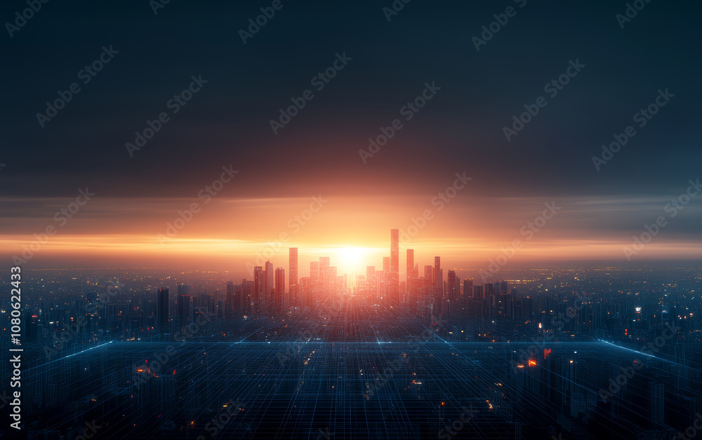 Modern urban architecture and Ai artificial intelligence technology theme background
Modern urban architecture and Ai artificial intelligence technology theme background