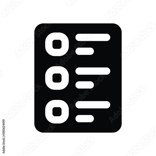 task icon. vector glyph icon for your website, mobile, presentation, and logo design.