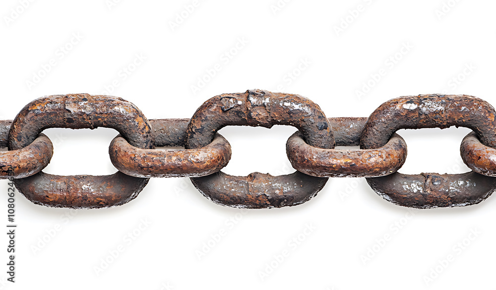 Close-up of weathered chain link fence isolated on white background Close-up of weathered chain link fence isolated on white background