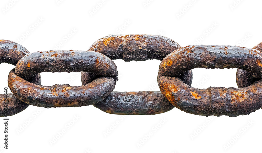 Close-up of weathered chain link fence isolated on white background Close-up of weathered chain link fence isolated on white background