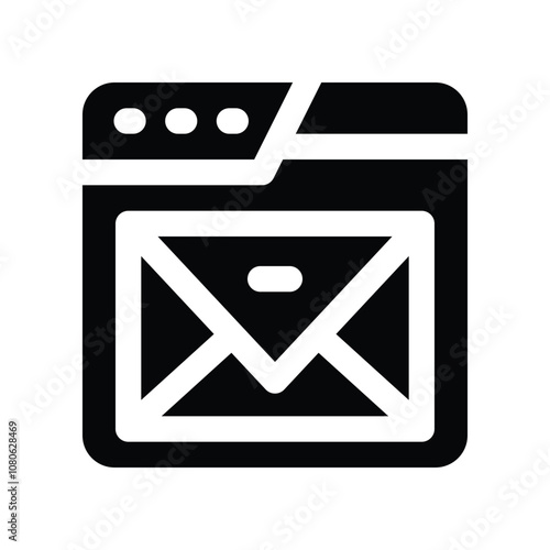 email icon. vector glyph icon for your website, mobile, presentation, and logo design.
