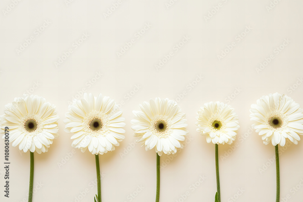 Obraz premium Elegant White Floral Arrangement on Textured Background - Perfect for Wedding Invitations, Greeting Cards, and Nature-Themed Designs