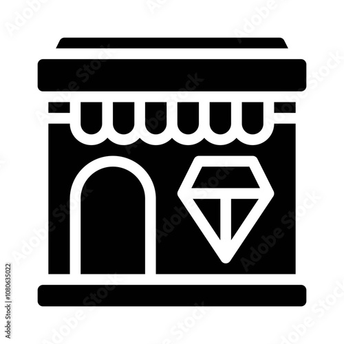 jewelry store glyph icon
