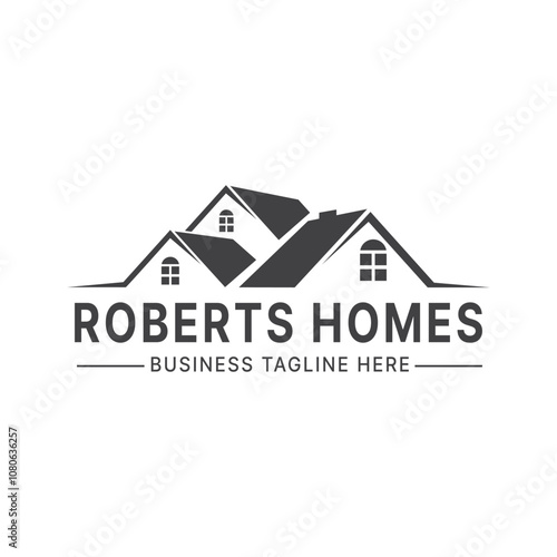 Roberts Homes Real Estate Logo Template