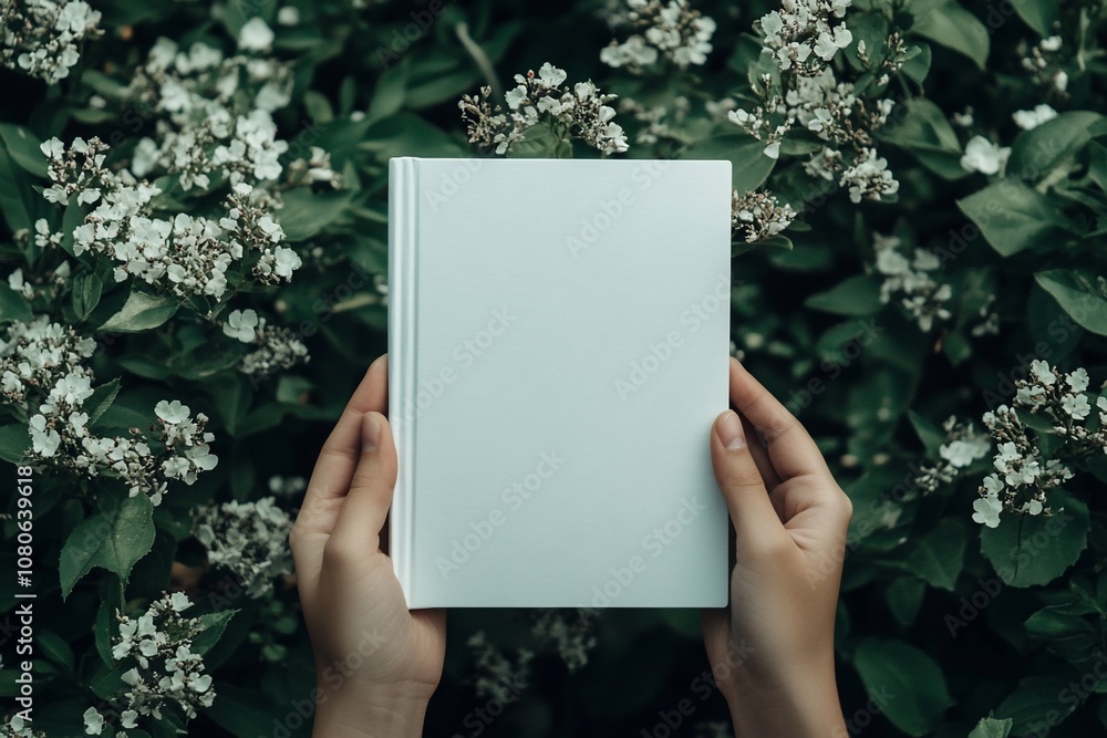 Hands Presenting Blank White Book Mockup Hands Presenting Blank White Book Mockup