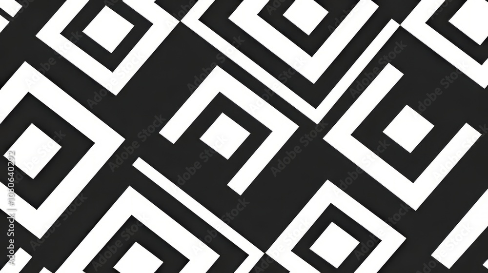 A seamless pattern of black and white squares, offering a timeless backdrop for designs A seamless pattern of black and white squares, offering a timeless backdrop for designs