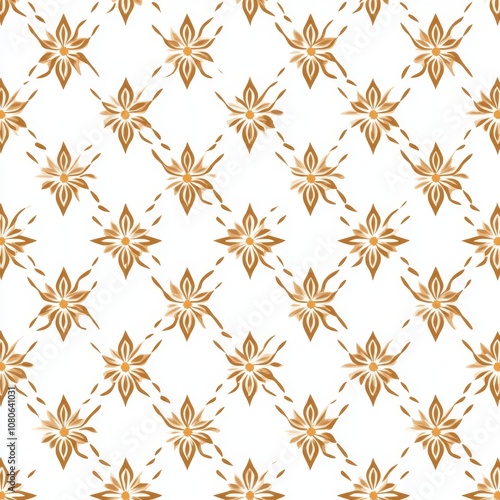 This seamless elegant pattern resembles gold stars. It is a modern illustration.