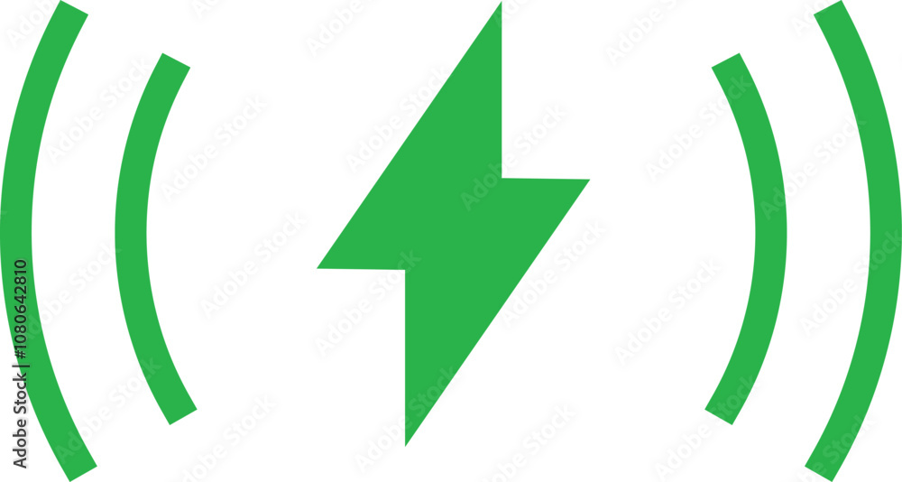 wireless charging lightning and waves. Electromagnetic charger icons. Wireless phone charger vector illustration wireless charging lightning and waves. Electromagnetic charger icons. Wireless phone charger vector illustration