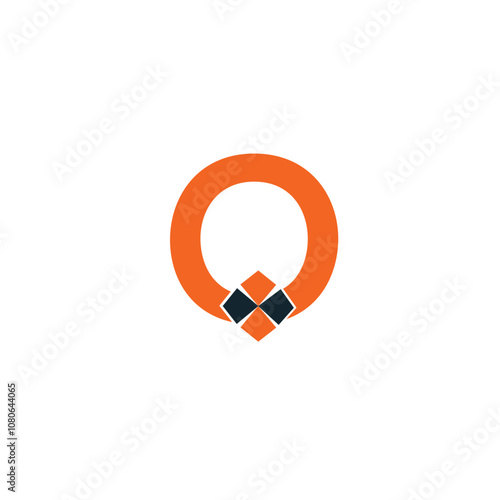 Abstract O letter modern initial  logo design