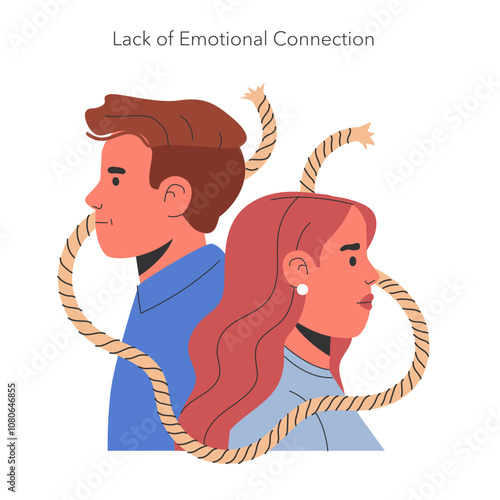 Reasons Why Women Cheat. Flat Vector Illustration