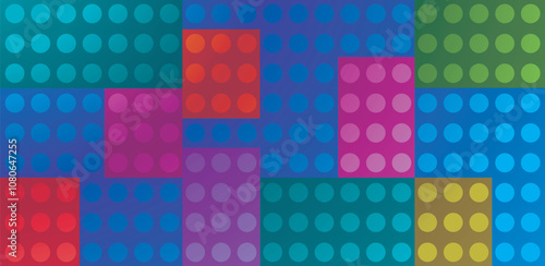 Obraz na płótnie Graphic background, building cubes w salonie