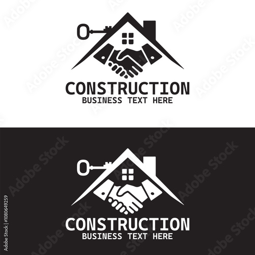 Real estate business construction custom luxury creative business handyman plumbing roofing electrician Property home Construction Logo  Vector Art Icons unique new investment logo design