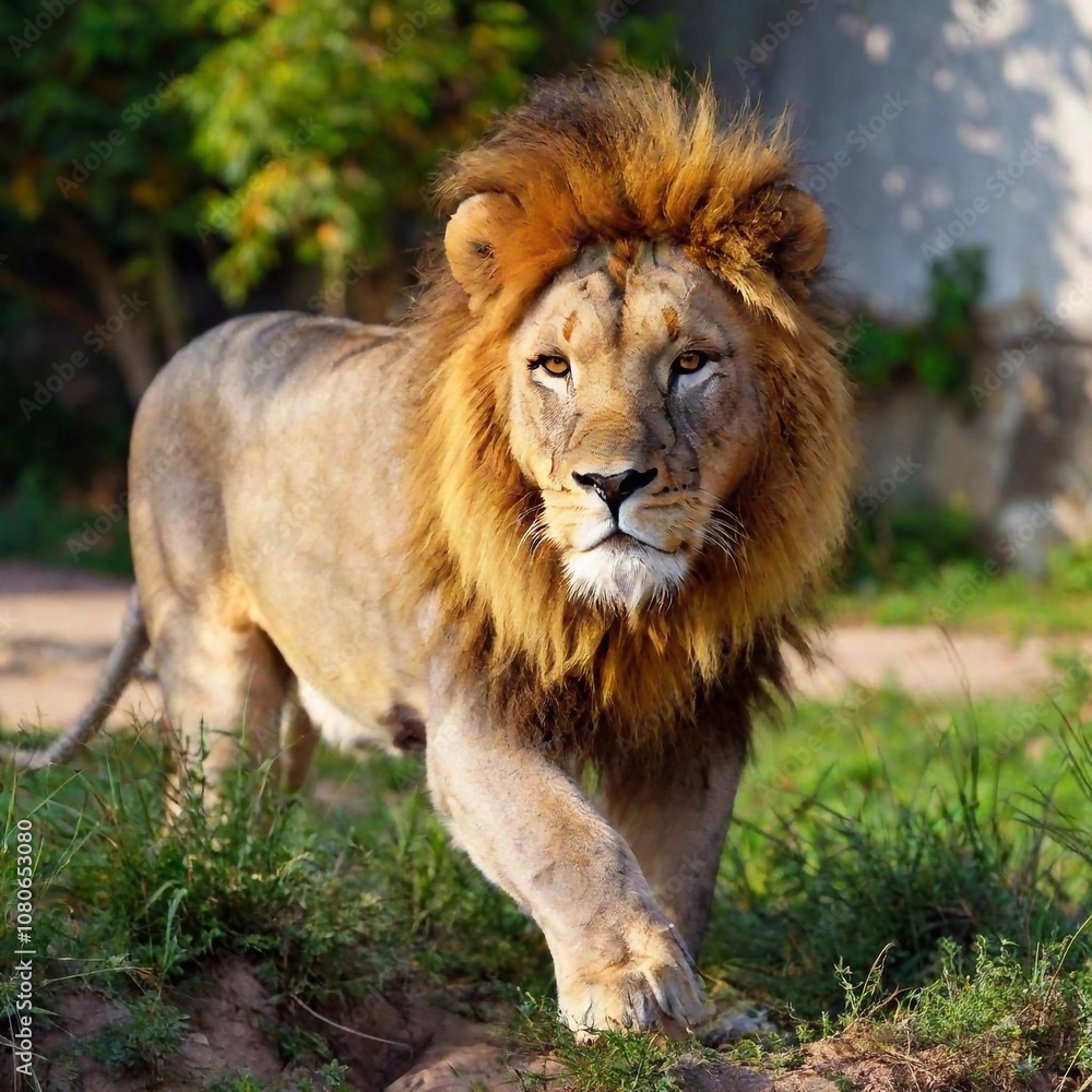 Fototapeta premium portrait of a beautiful lion
