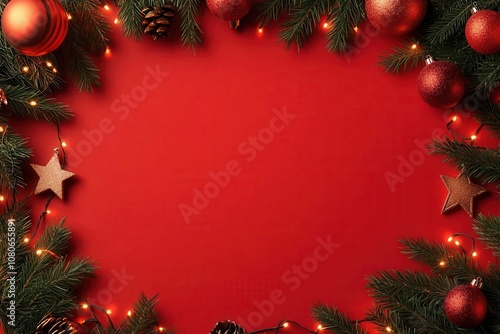 Savings flyer with central blank area for Christmas sale offers, savings template, holidaythemed deals
