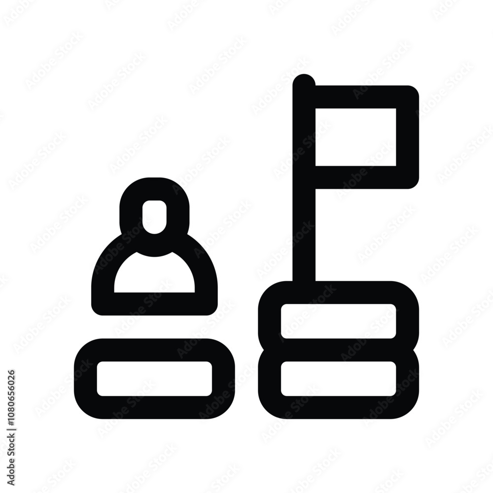 milestone icon. vector line icon for your website, mobile, presentationation, and logo design. milestone icon. vector line icon for your website, mobile, presentationation, and logo design.