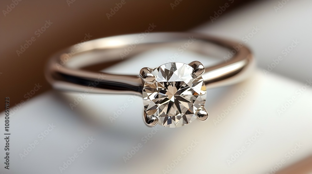 Elegant Diamond Ring Display - Captivating Sparkle and Luxury in Rich Colors with Soft Lighting Perfect for Jewelry Promotions and High-End Retail Marketing Elegant Diamond Ring Display - Captivating Sparkle and Luxury in Rich Colors with Soft Lighting Perfect for Jewelry Promotions and High-End Retail Marketing