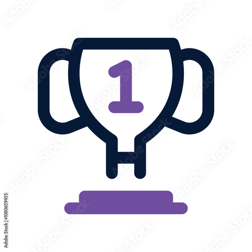 trophy icon. vector dual tone icon for your website, mobile, presentationation, and logo design.