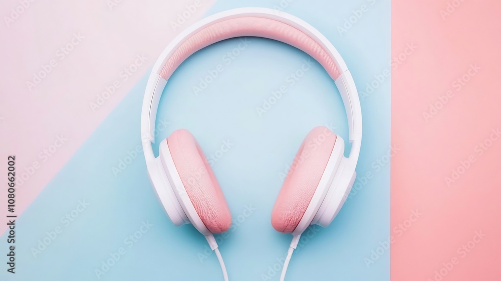 Vibrant Headphones on Colorful Gradient Background,Modern Audio Accessory Display Vibrant Headphones on Colorful Gradient Background,Modern Audio Accessory Display