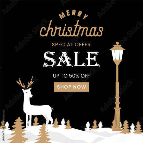 Christmas social media promote promotion post templates. post square frame for social media