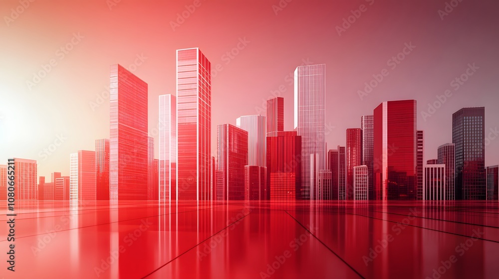 Building city panoramic space high-rise building scene Building city panoramic space high-rise building scene