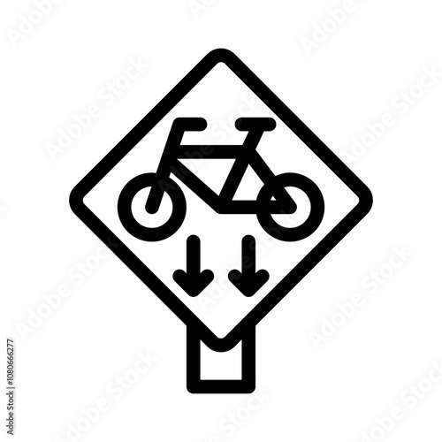 bike lane line icon