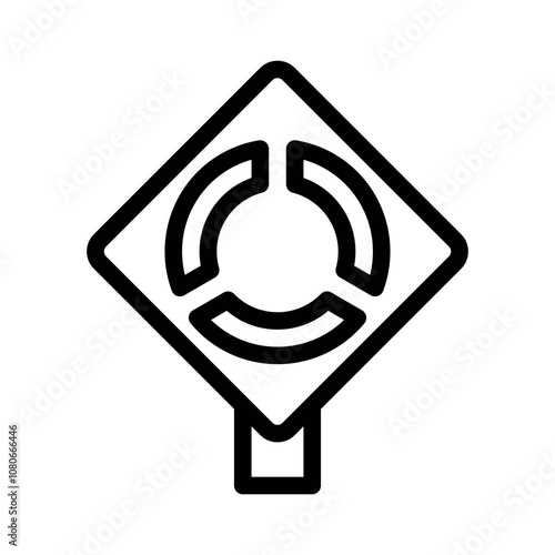 roundabout line icon