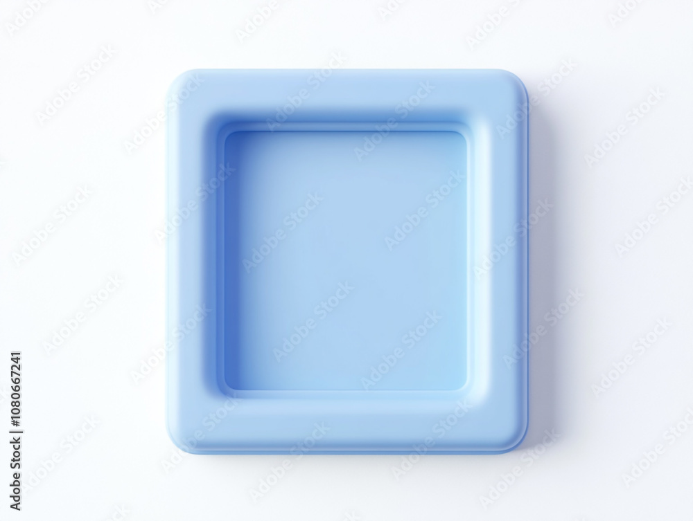 Cute cartoon frame icon, blue frame with rounded corners and pastel background inside the frame.
Cute cartoon frame icon, blue frame with rounded corners and pastel background inside the frame.