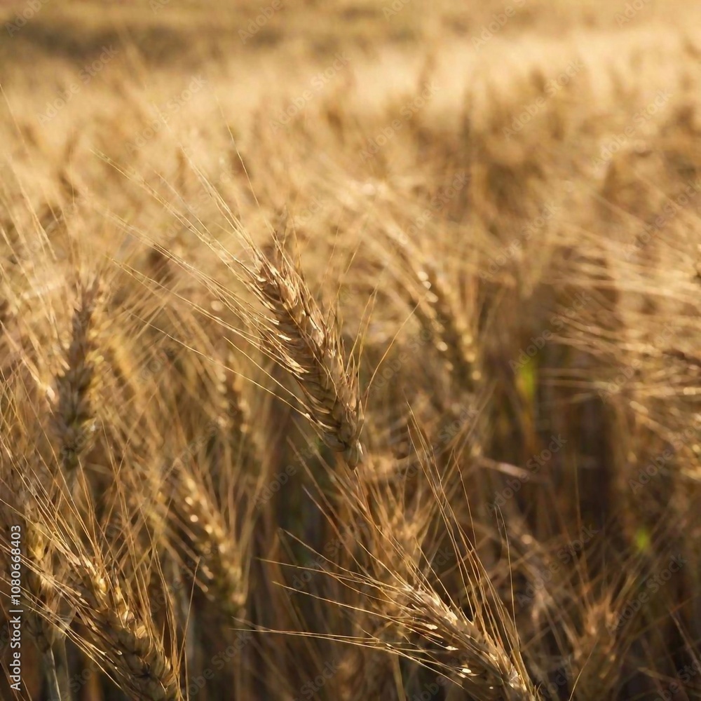 wheat field with ripe wheat in the morning wheat field with ripe wheat in the morning