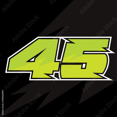 number racing vector design-number sports vector design  photo