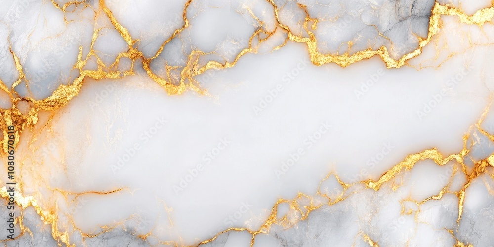 Marble texture background, white color with golden veins Marble texture background, white color with golden veins