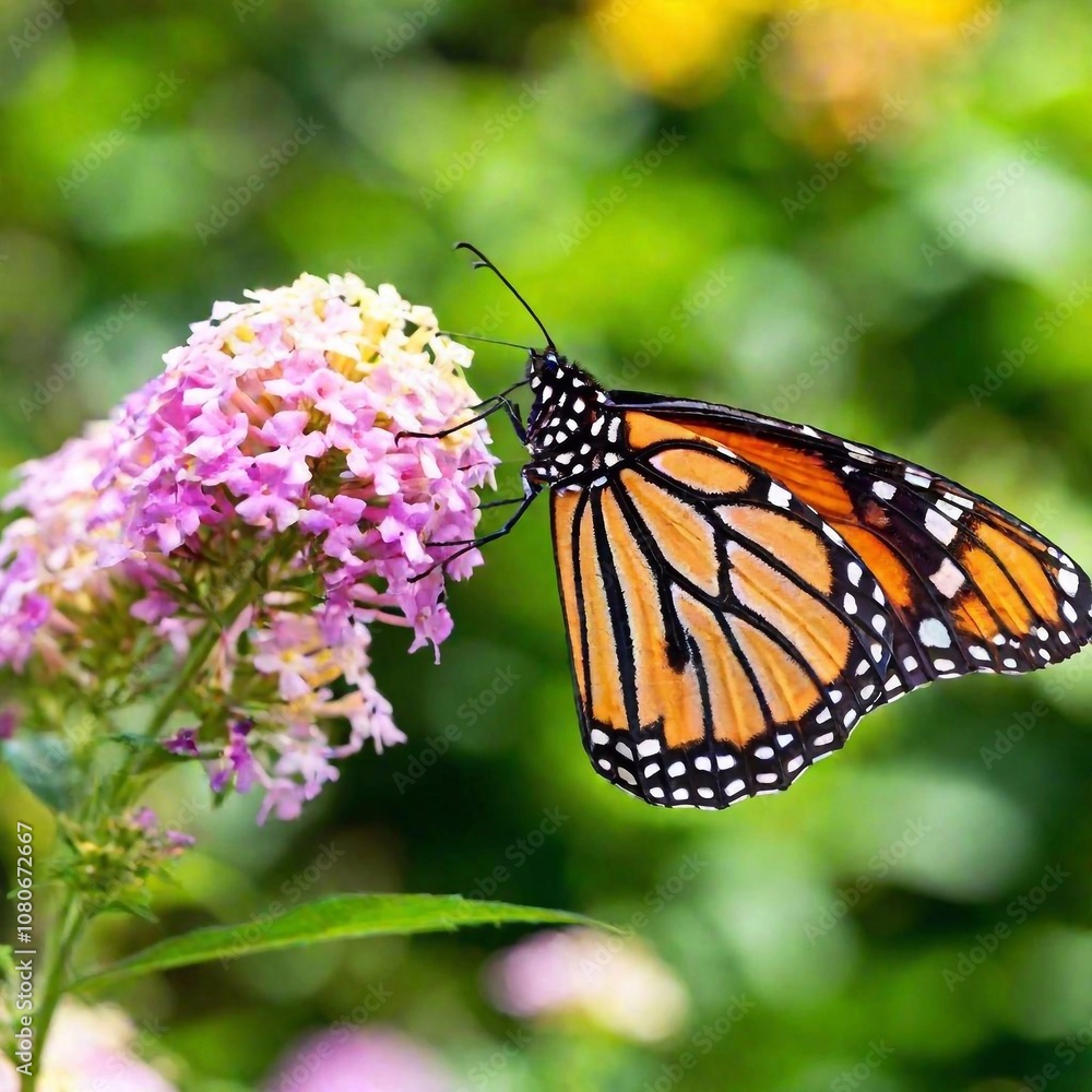 Fototapeta premium butterfly on a flower