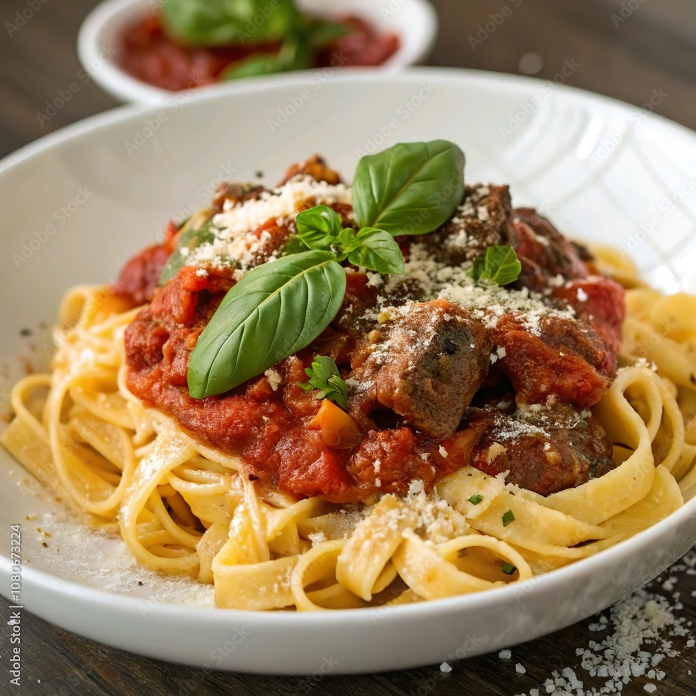Italian Pasta with Marinara Sauce and Parmesan Cheese Italian Pasta with Marinara Sauce and Parmesan Cheese