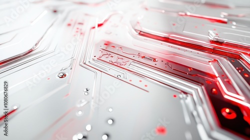 The Circuit Board with Red