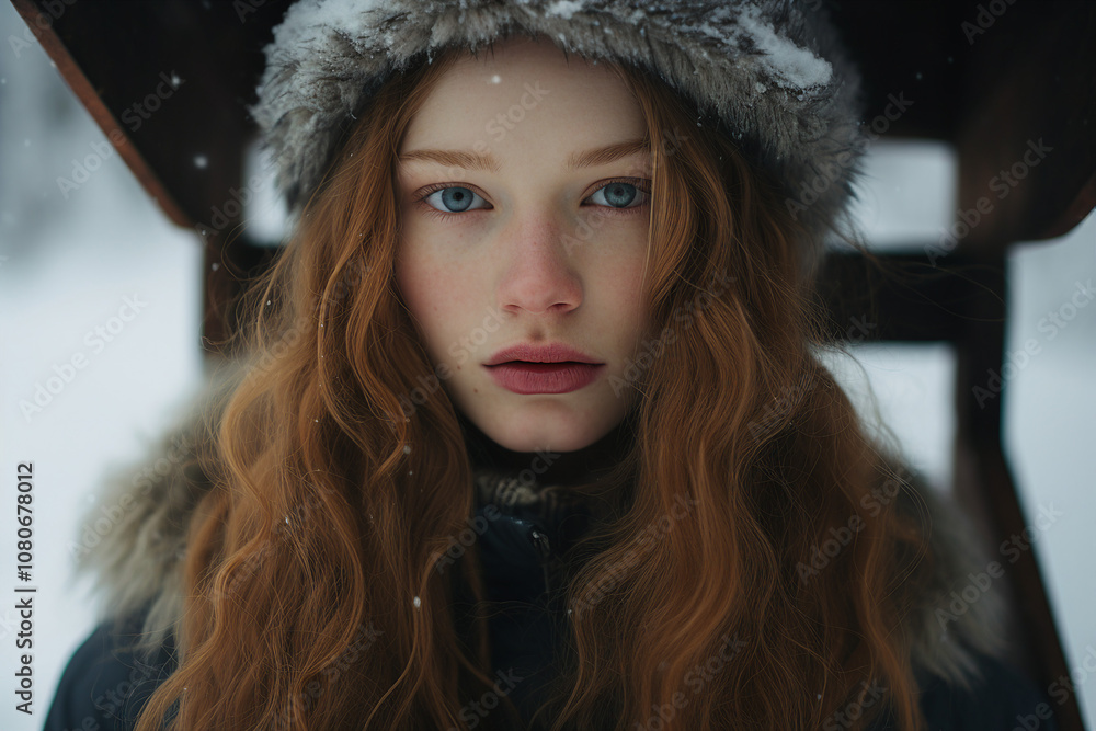 People spending winter time vacation holidays at nature street forest mountains, Generative AI People spending winter time vacation holidays at nature street forest mountains, Generative AI