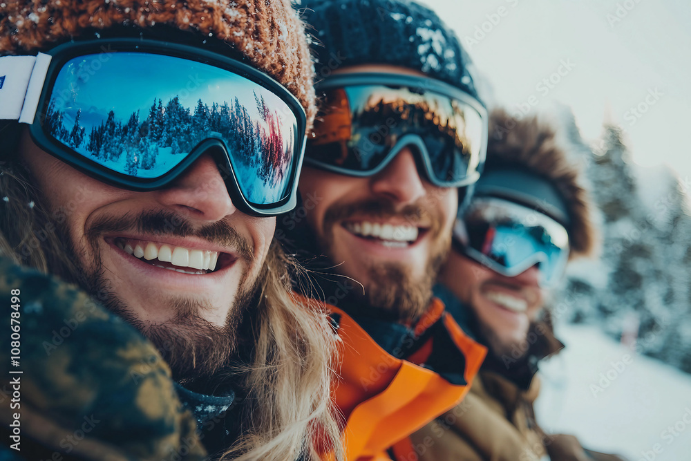 Fancy winter resort ski snowboard sports active leisure family friends leisure, Generative AI Fancy winter resort ski snowboard sports active leisure family friends leisure, Generative AI