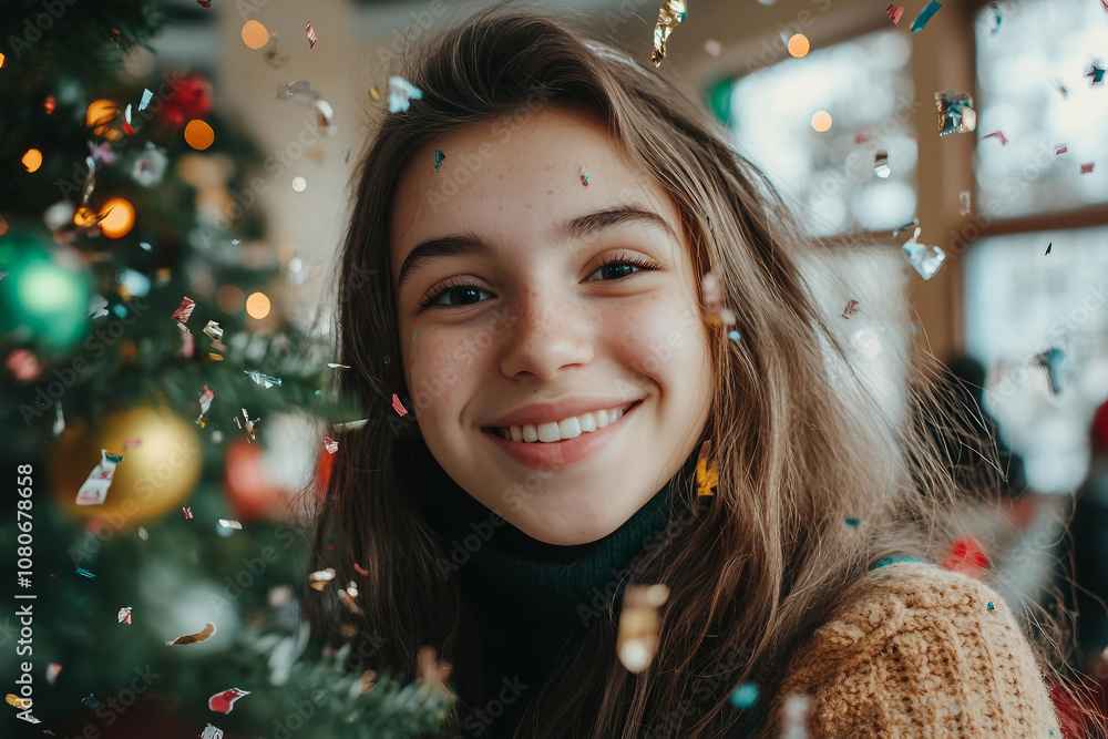 School new year party in classroom generative AI image School new year party in classroom generative AI image