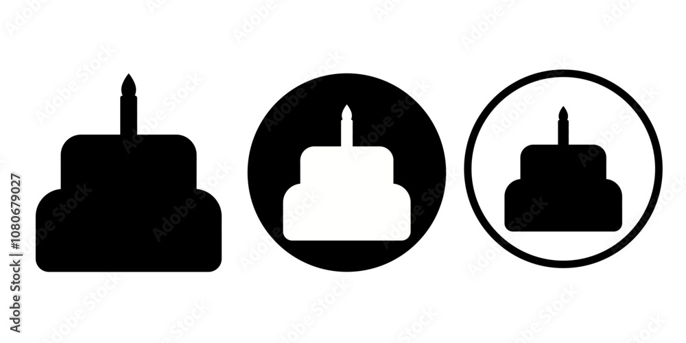 Happy birthday vectors icon set Happy birthday vectors icon set