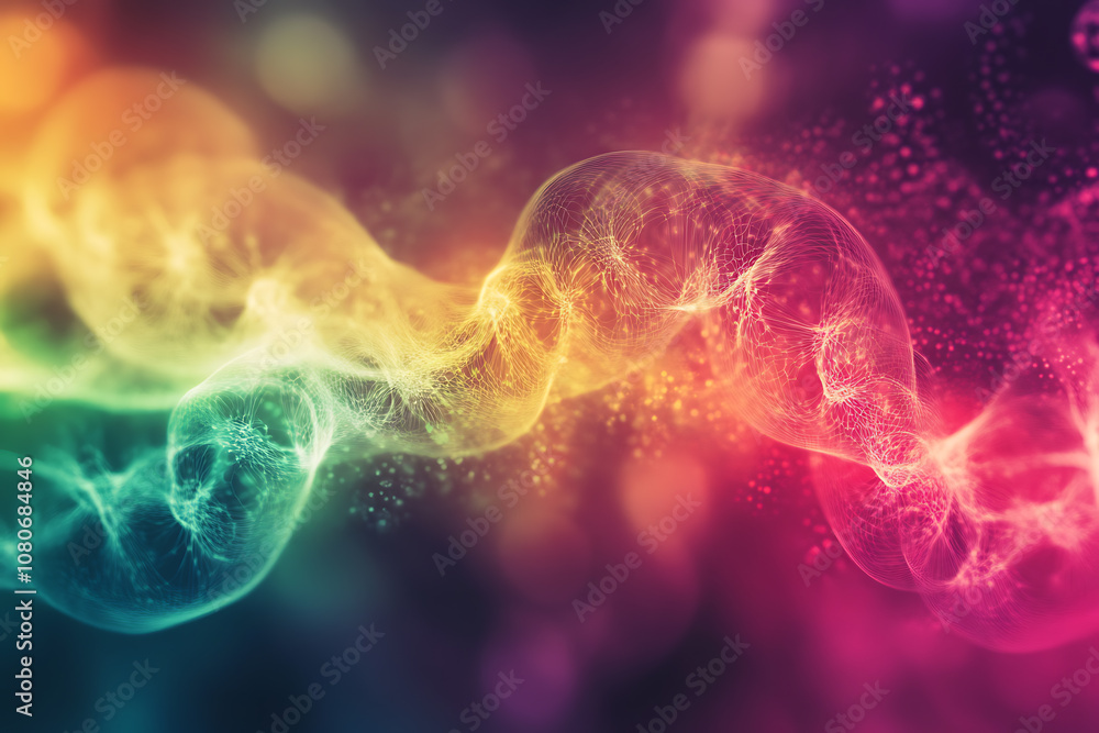 Abstract digital background depicting a bacteria 