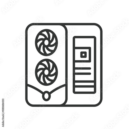 New PC, icon in line design. New, PC, computer, desktop, technology, hardware, setup on white background vector. New PC editable stroke icon