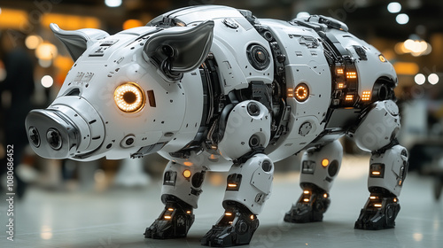 Advanced Robotic Pig with High-Tech and LED Lights.